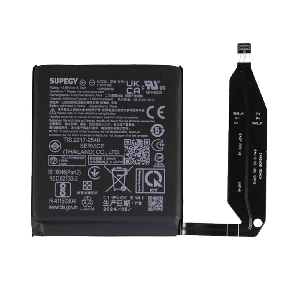 2026 Years 4900mAh C11P2102 Battery For ASUS Zenfone 9 /Zenfone 10 ZS696KS Phone Battery +Free Tools