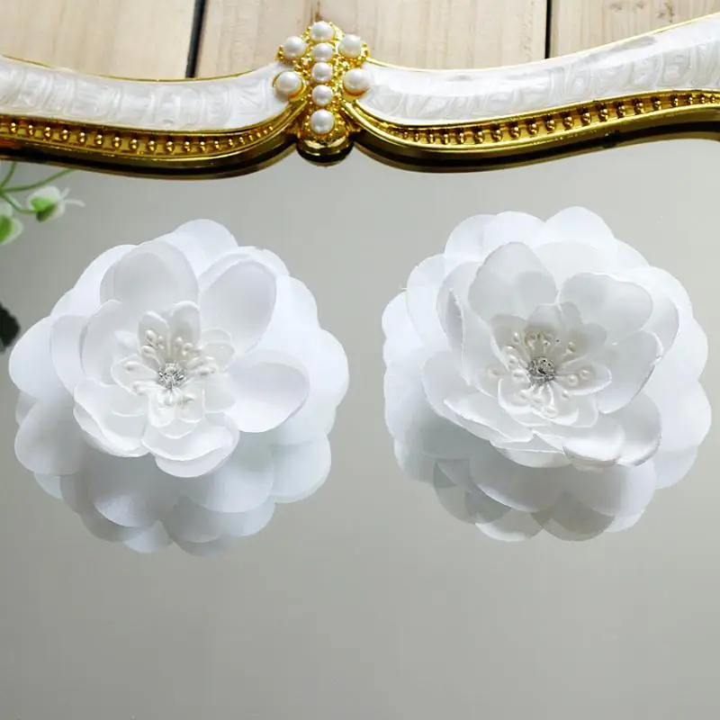 Lot Rosa-Weißer Spitzenbesatz, Applikation, Spitzenstoff für Hochzeitskleid, DIY-Haarschleier-Dekoration HB184 – Detail 2