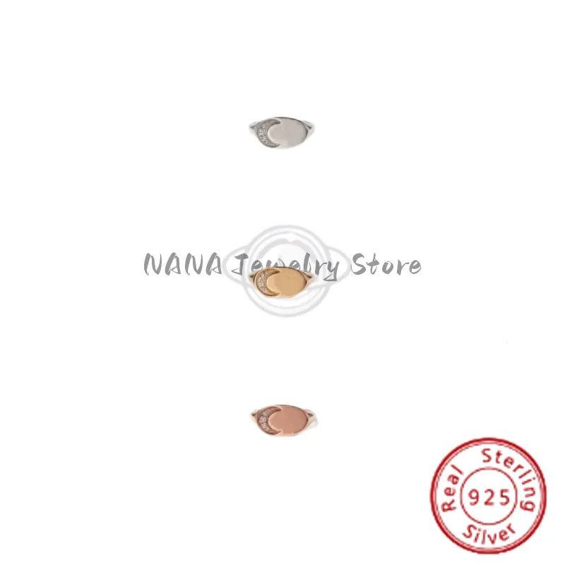 

12025 New Trendy Star Moon Ring Women's Light Luxury Couple Simplicity
