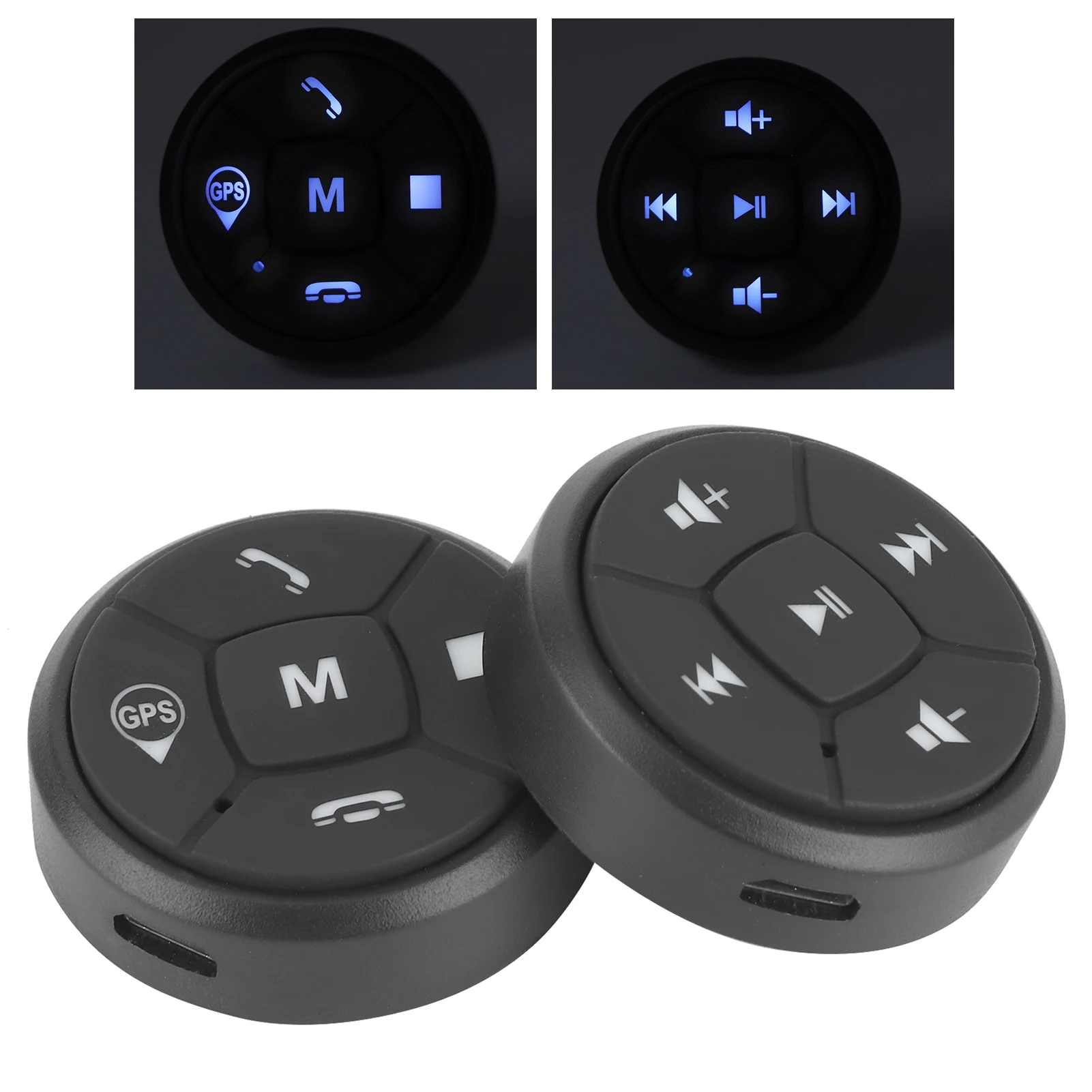 

Universal Car Steering Wheel Wireless Bluetooth Remote Control Media Button Steering Wheel Button Volume GPS Wireless Controller