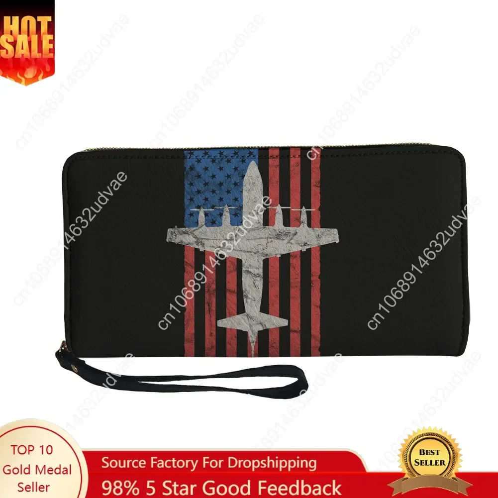P-3 Orion Dompet Bendera Vintage Dompet Panjang Ritsleting Remaja Pria Wanita Tas Hadiah Portabel Pribadi Komuter Ganda