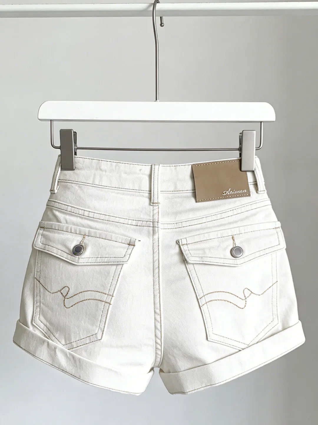 Retro American Washed Denim Shorts Women's High Waist Bodycon Slim Fit Super Cute Summer Hot Pants Soft Cotton Resin Dyeing