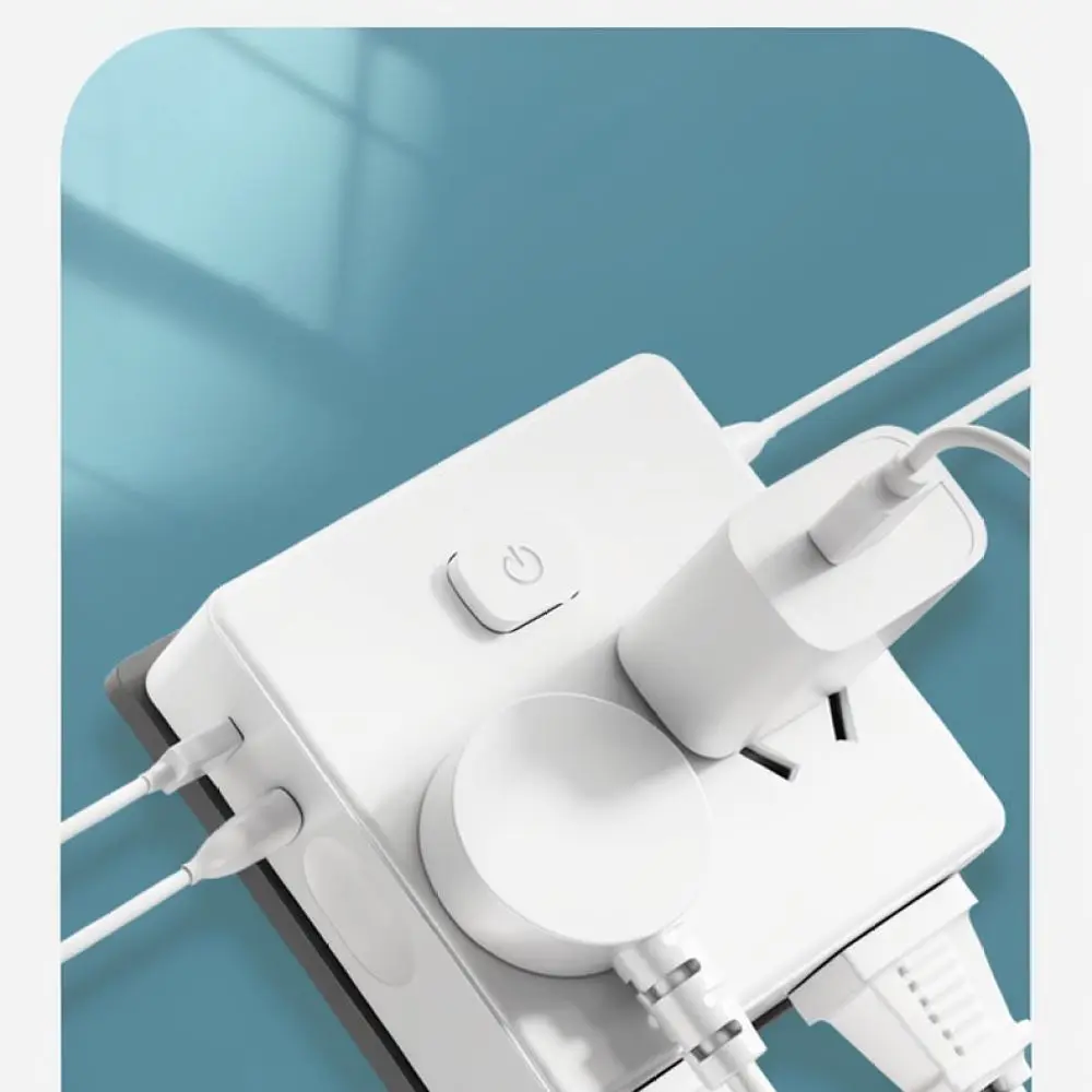Universal Cube Power Strip Extension Adapter Multi Outlet Wall Splitter With Independent Switch For Home Utility