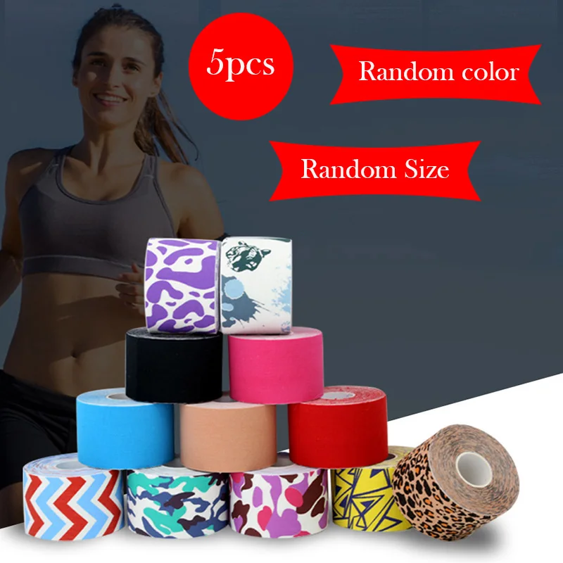 5 Random Color Sizes Fitness Sports Knee Pads Tape For Emergency Wound Treatment During Exercise Muscle Patch Elastic Bandage