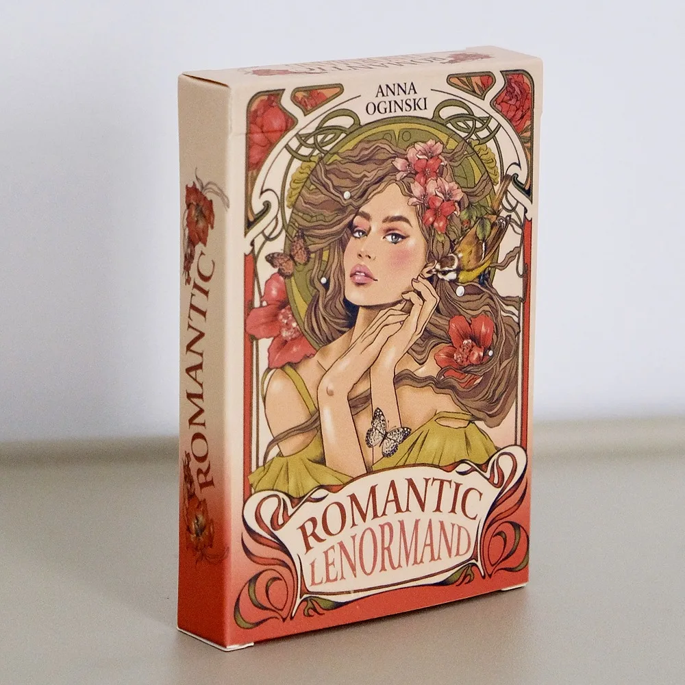 37 tarjetas románticas Lenormand Oracle motivos florales del estilo Art Nouveau 10,5*7,5 cm (con 1 tarjeta especial)