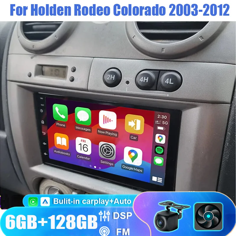 

7" Car Radio For Holden Rodeo Colorado 2003-2012 Apple Carplay Android 13 Stereo Head Unit GPS Navi 4+64GB + Rear Camera