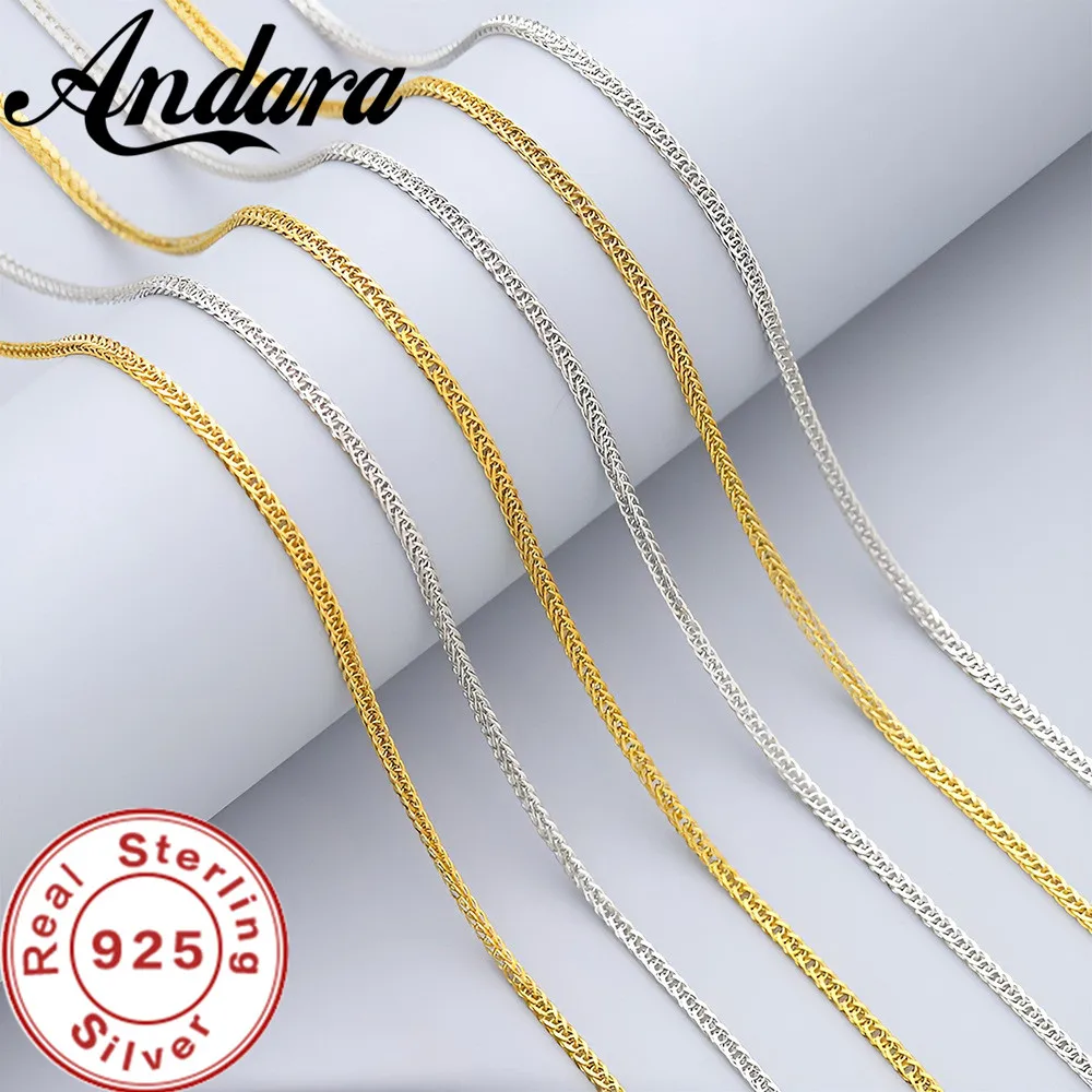 Andara 925 Sterling Silver 3mm Women's Clavicle Necklace Adjustable 16-24 Inch Anniversary Jewelry Gift