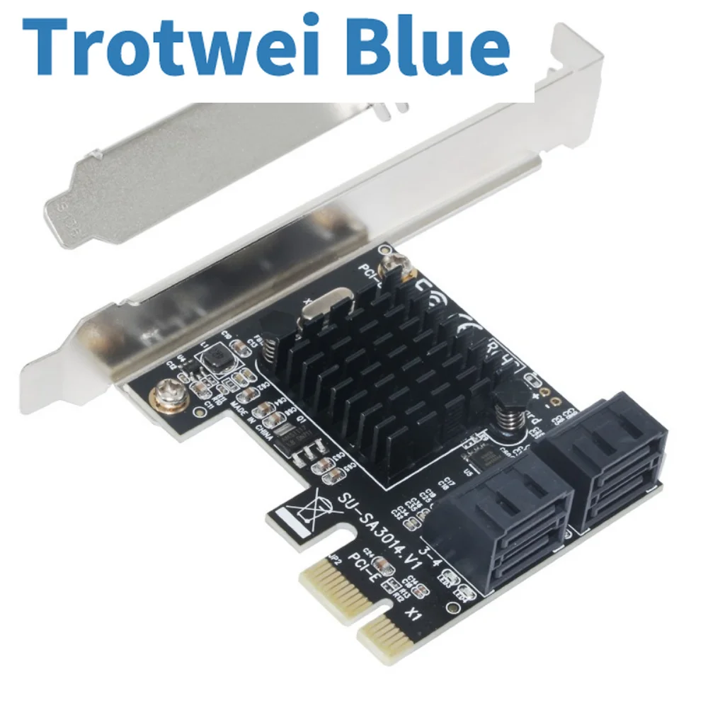 Marvell 88SE9215 carte PCIE vers SATA adaptateur PCI-E PCI Express vers SATA3.0 carte d'extension 4 ports SATA III 6G pour SSD HDD IPFS Mining