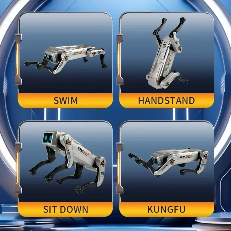 لعبة سيارة ممتعة هدية ذكية صناعية للكلب روبوت للتحكم عن بعد، موسيقى تفاعلية تعمل بالصوت والرقص، ألعاب أطفال #6