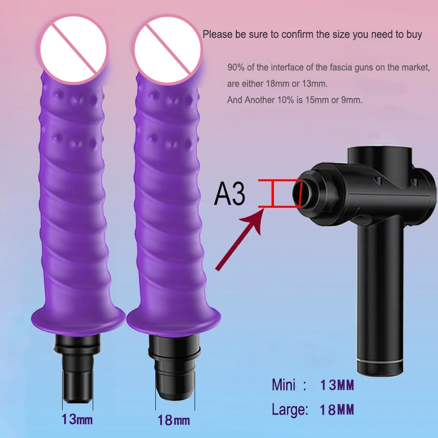 Massage Gun Heads vibration dildo penis sex adult toys silicone head VIBRAT for Fascia gun percussion Vibrators for Female Man