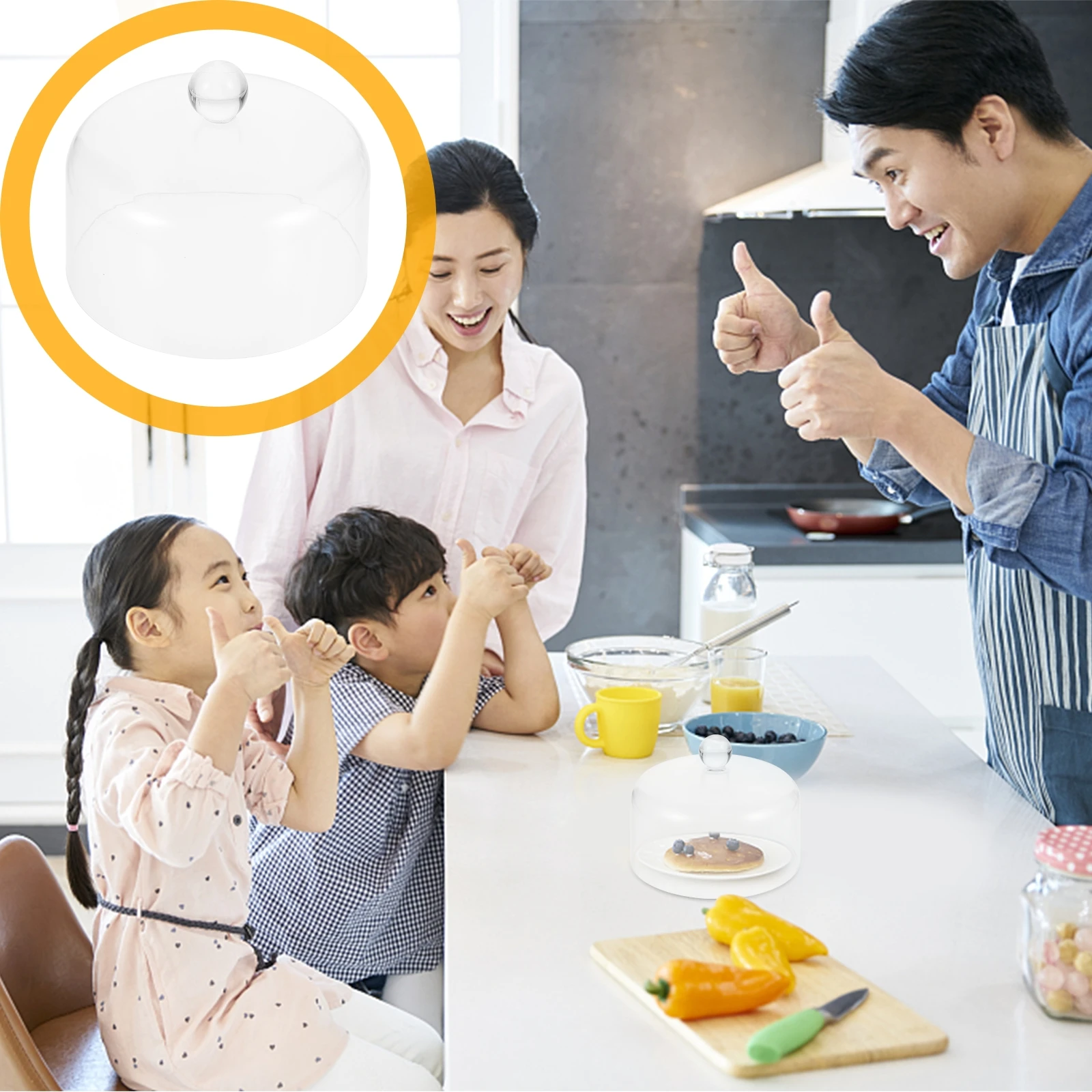 

Cake Dome Cover Transparent Acrylic Food Dome Dessert Display Platter Relish Tray Trifle Bowl Clear Protective Kitchen Baking