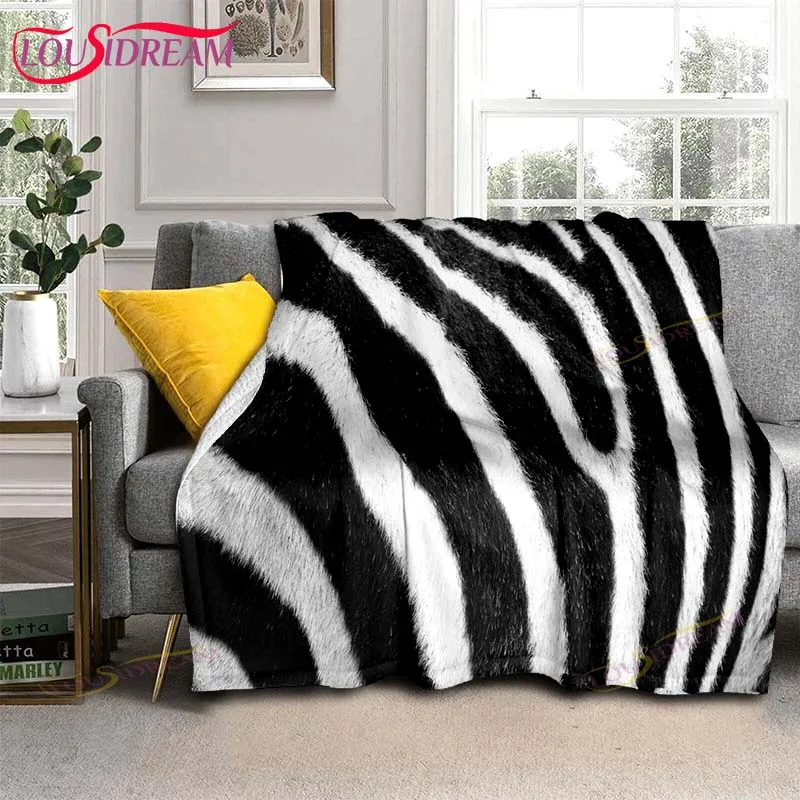 

Zebra Blankets Black and White Simplicity Cozy Bed Blanket for Girls Adults Super Soft Lightweight Blankets for Couch Chair Sofa