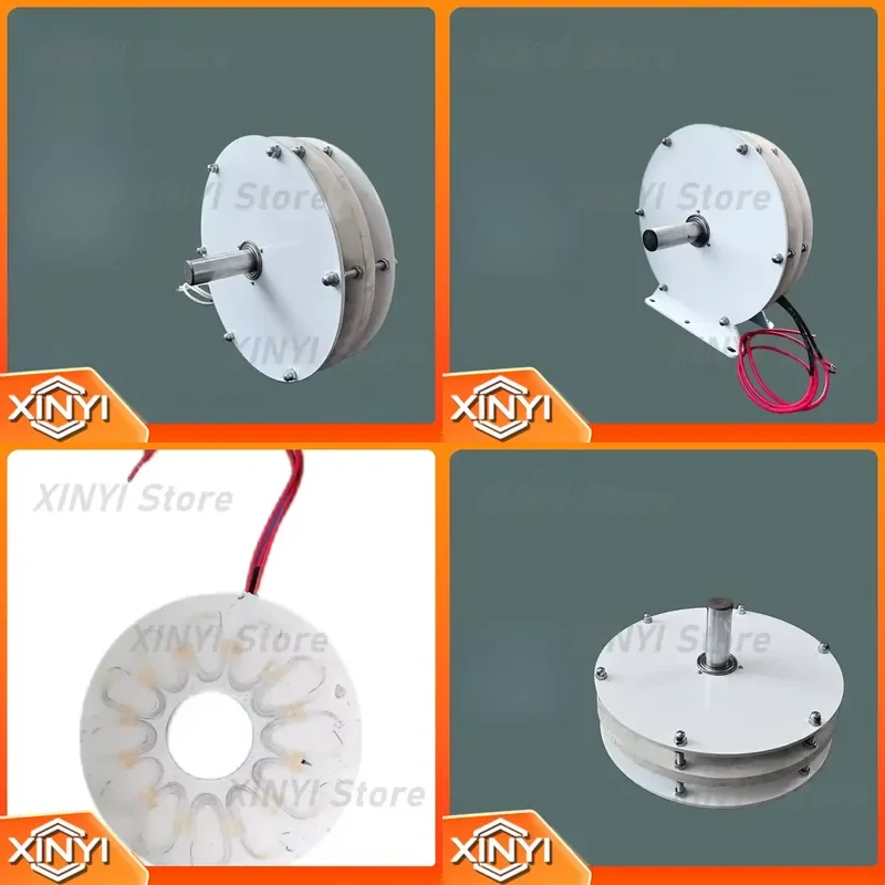 for 1500W Coreless Disc Generator 0.07N.m Ultra-Low Torque 50-850RPM Wind Energy Free Energy 1-200V 1-15A Output