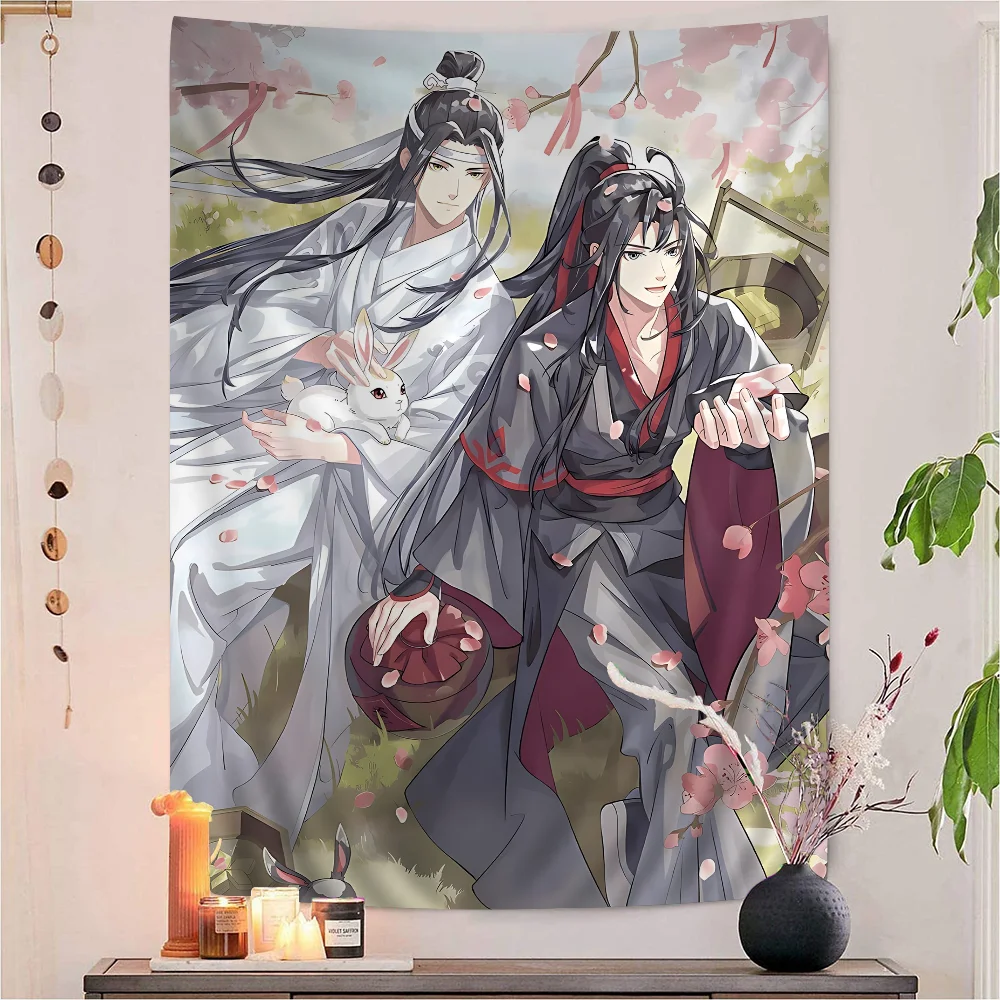 Anime Grandmaster Mo Dao Zu Shi Tapestry Art Printing Japanese Wall Tapestry Anime Wall Hanging Home Decor