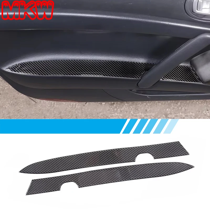 Fit For Mitsubishi Eclipse 2006-2011 Soft Carbon Fiber Car Inner Door Armrest Panel Trim Sticker Car Accessories L/RHD