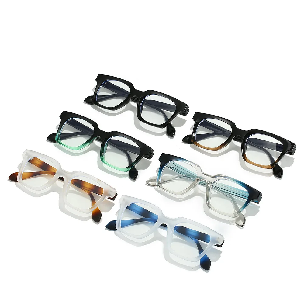 Fashionable and Versatile Square Frame Anti-Blue Light Glasses for Men and Women for Reading and Newspapers