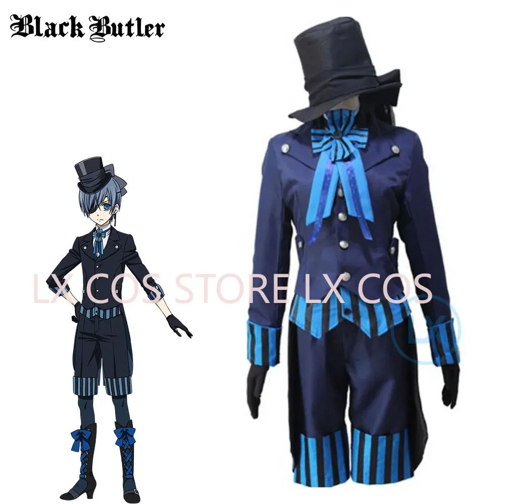 

Anime Black Butler Kuroshitsuji Cosplay Costume Ciel Phantomhive Cos Clothes Halloween Carnaval Costume Suits Uniform Full Set