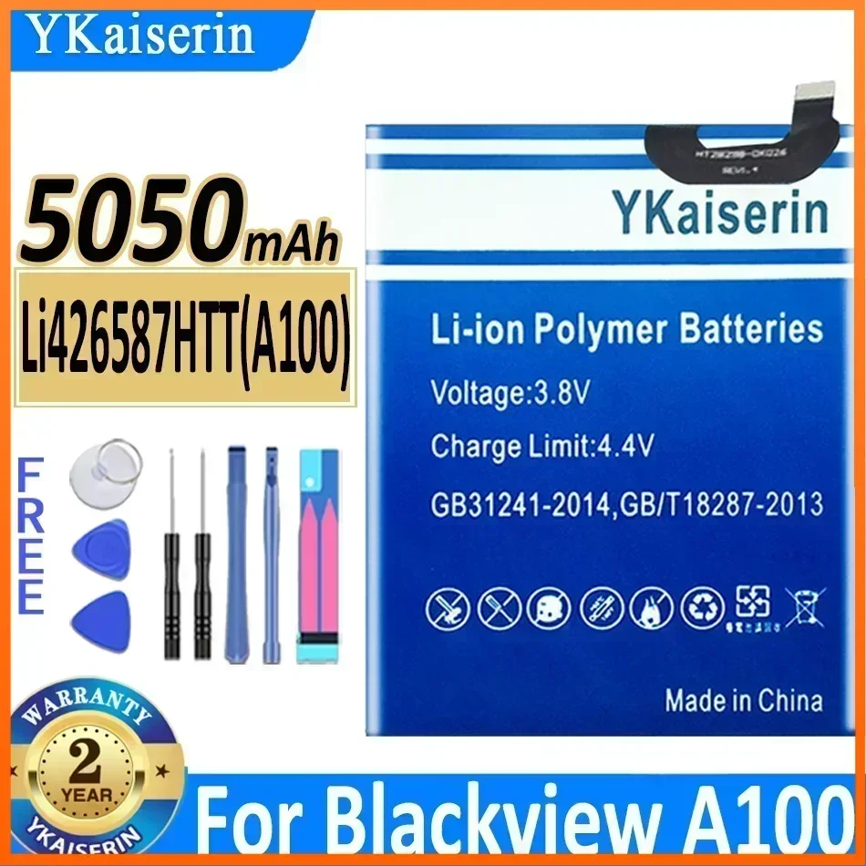 YKaiserin Li426587HTT 5050mAh Cell Phone Battery for Blackview A100 Mobile Phone Bateria Batteries Warranty 2 Year + Track NO