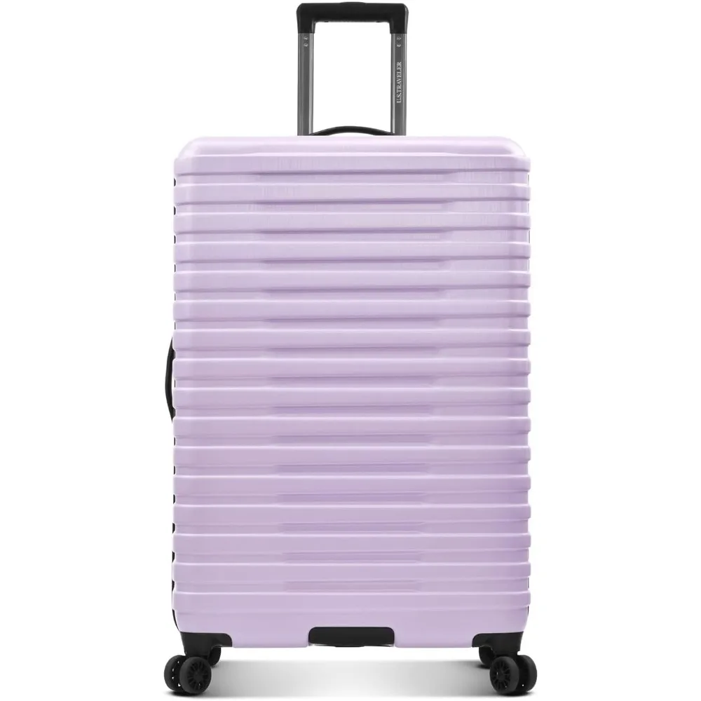 

U.S. Traveler Boren Polycarbonate Hardside Rugged Travel Suitcase Luggage with 8 Spinner Wheels, Aluminum Handle, Lavender