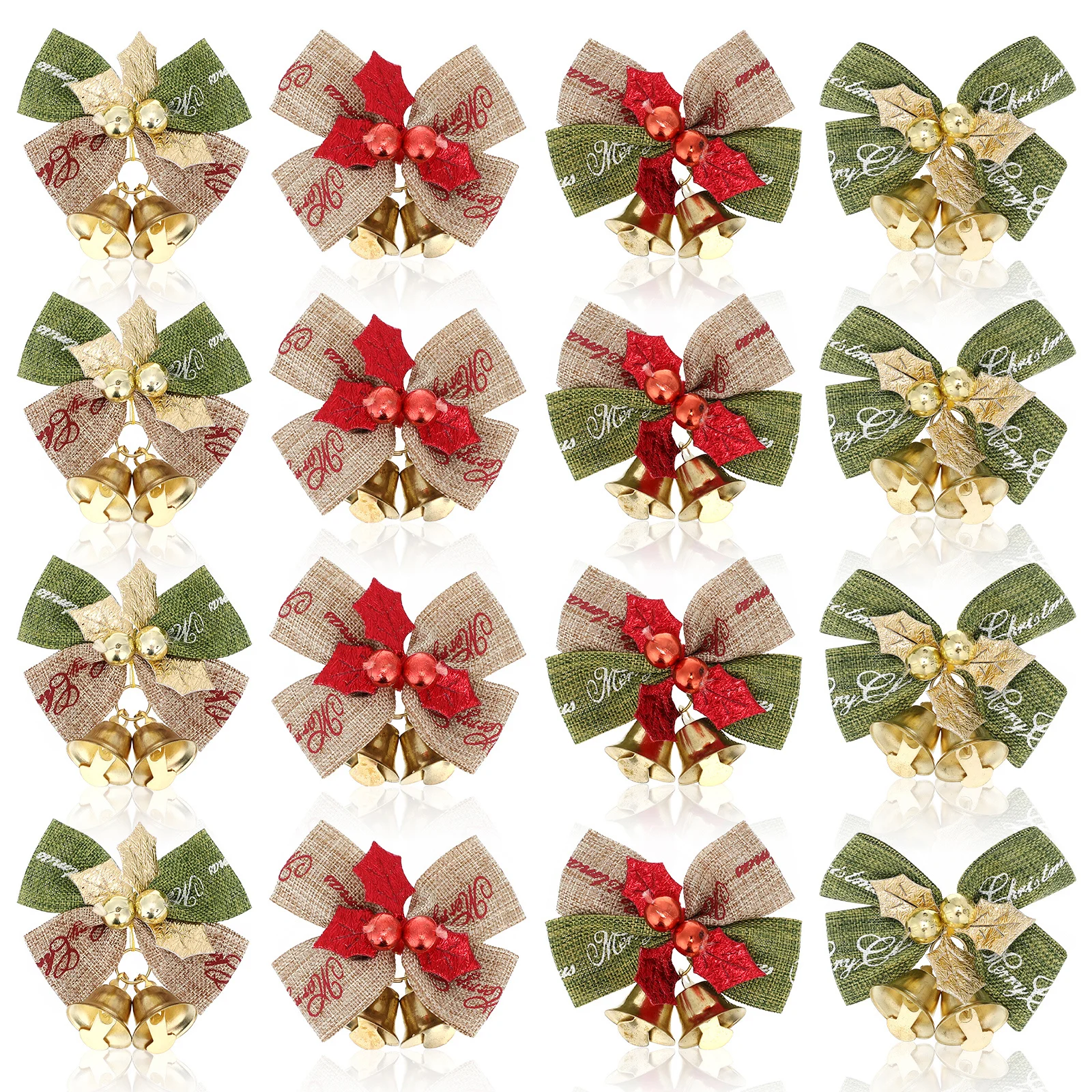 

1 pc Christmas Bow Decor Butterfly Decoration Xmas Tree Hanging Bows For Party Wedding Holiday Costume Accessories