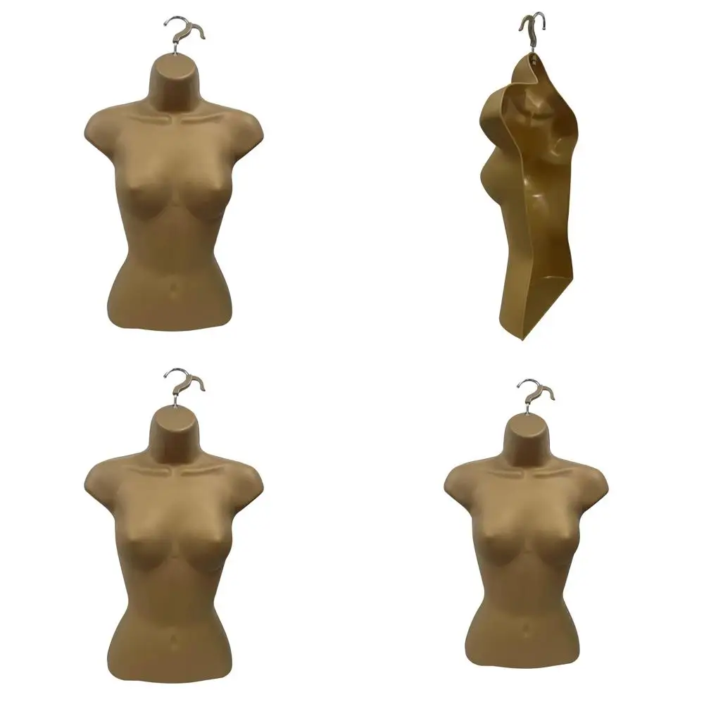 

Штабелируемый женский манекен с полой спинкой для демонстрации футболок, столешницы, поделок и дизайна размеров S-M, бронзы (набор из 2 шт.)