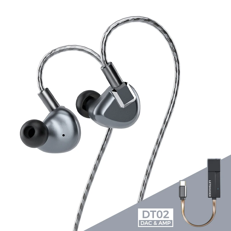 Letshuoer S12 14.8 مللي متر مستو سائق مغناطيسي IEMs مرحبا فاي مراقبة الموسيقى سماعات الفضة مطلي كابل نحاسي أحادي البلورية 3.5 مللي متر