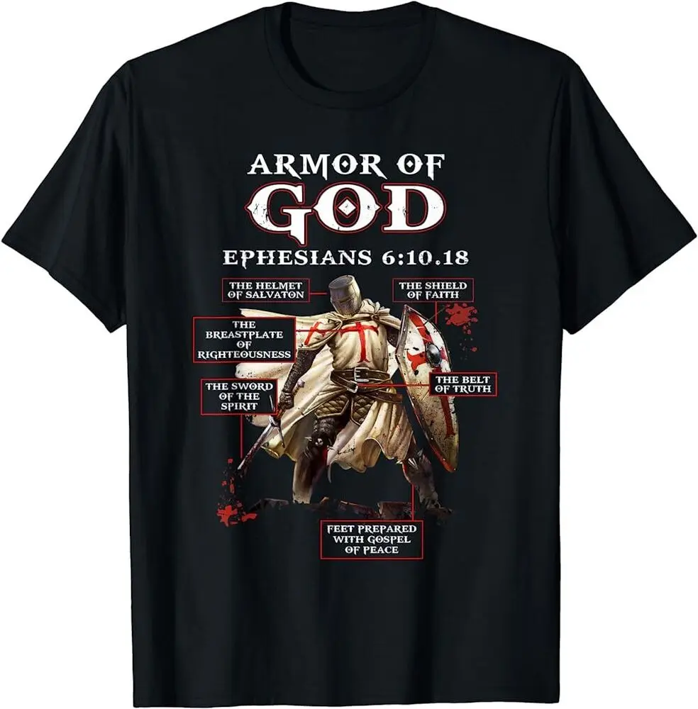 

Armor Of God Knight Templar For Men T-Shirt For Men Clothing Women Short Sleeve Tees High Quality 100%Cotton