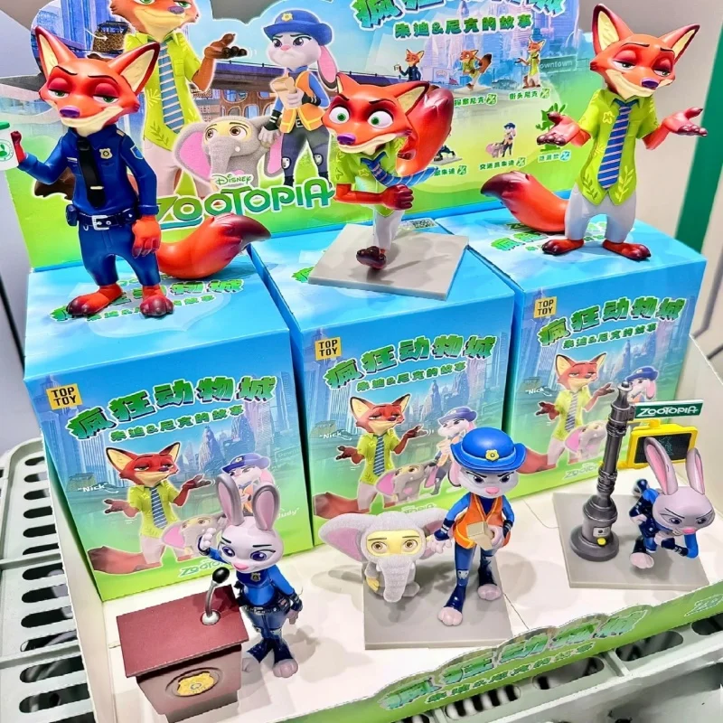 

Disney Zootopia Judy And Nick'S Story Series Blind Box Anime Figures Figurines Model Doll Gift Children Desktop Collection Toys