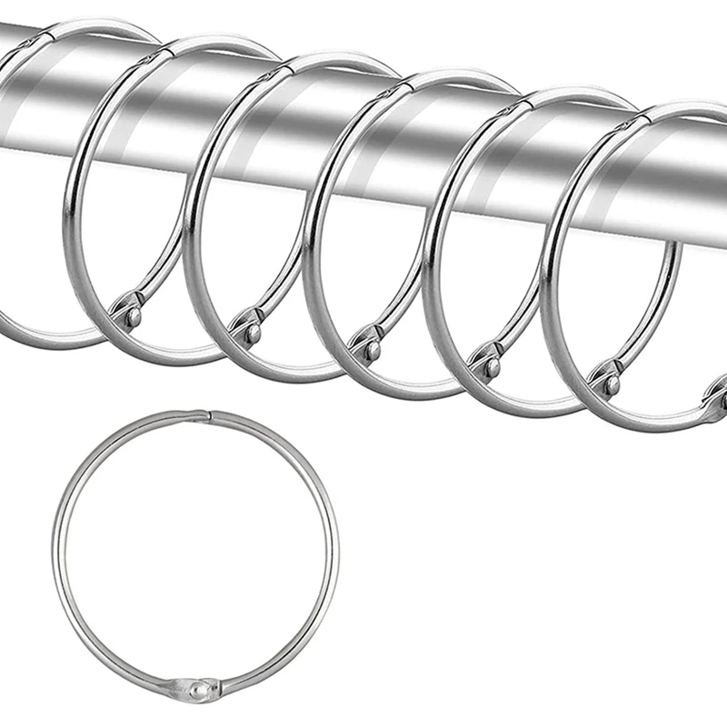 Shower Curtain Rings, Hooks Shower Curtain Rings Rust Proof, Anti-Drop Round Shower Rings For Curtain