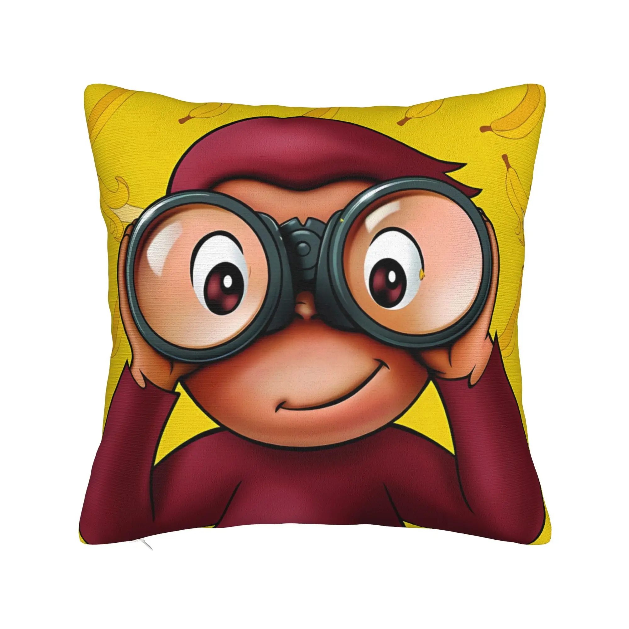 Curious George-s Pillow Cover  Funny Pillow Case For Sofa Home Decoration Square Pillowcases Gift