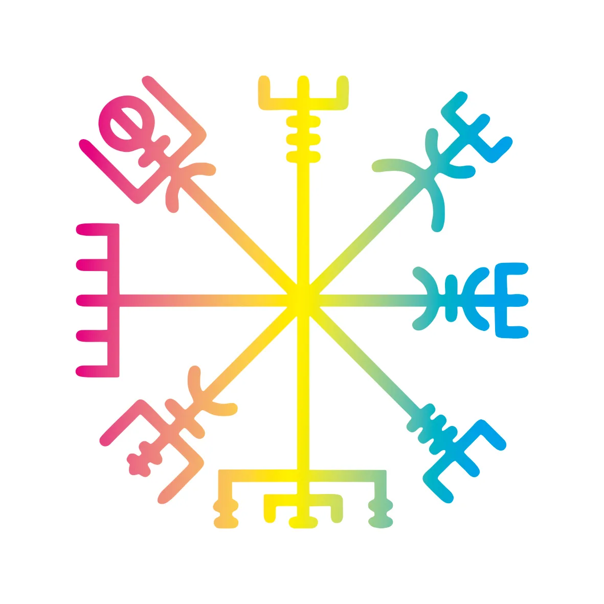 Verschillende Maten Kleuren Viking Rune Vegvisir Talisman Grappige Auto Sticker En Sticker Vinyl Auto Stickers Kiezen Maat