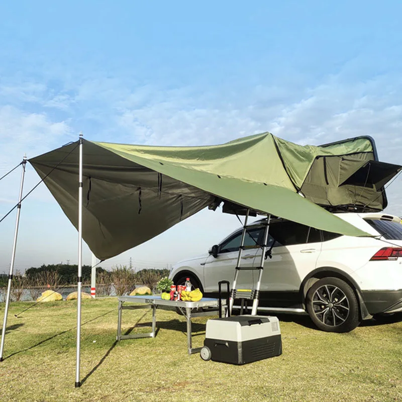 Car Rooftop Tent Mounted Hard Shell ABS 3-4 Person Large Space Outdoor Camp Sleeping SUV Roof Top Tent