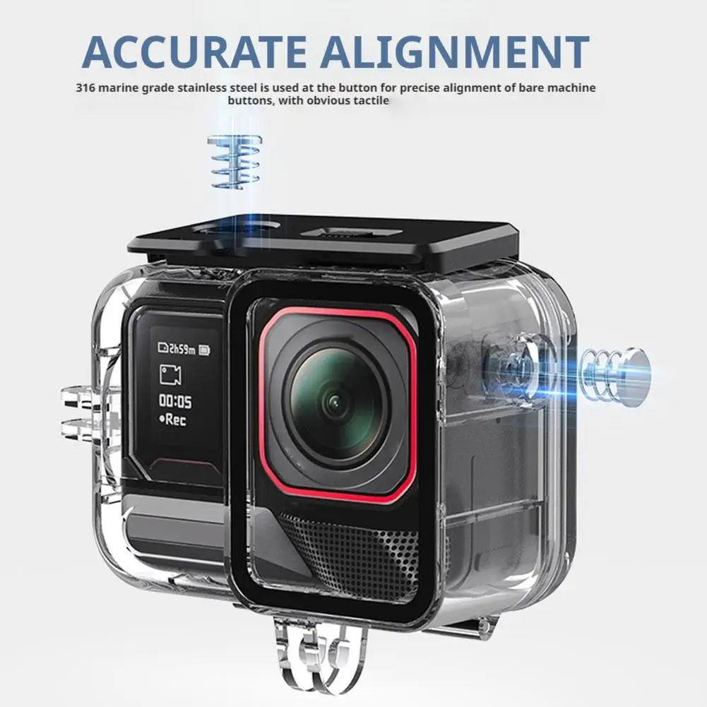 A03R 防水ケースプロ 2 防水ダイビングケース 60 メートルハウジング水中アクションカメラアクセサリー H1N6