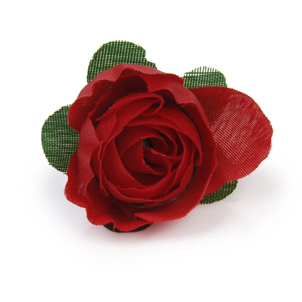

100 Pcs Artificial Roses Flower Craft Handmade Flowers Decor Red Ornament Bride