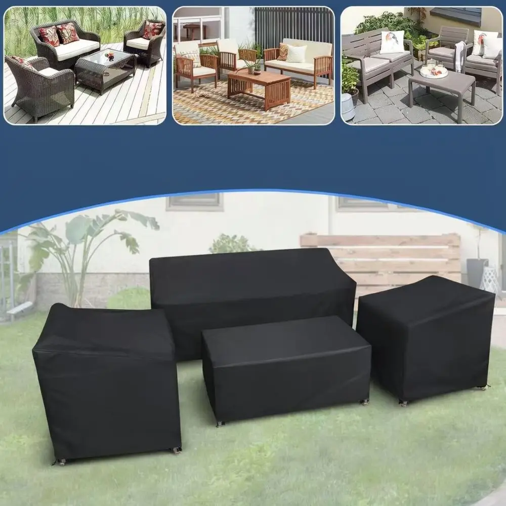 Waterproof Outdoor Patio Furniture Cover Set Garden Sofa Protector Windproof Heavy Duty Oxford Fabric Weather Shield