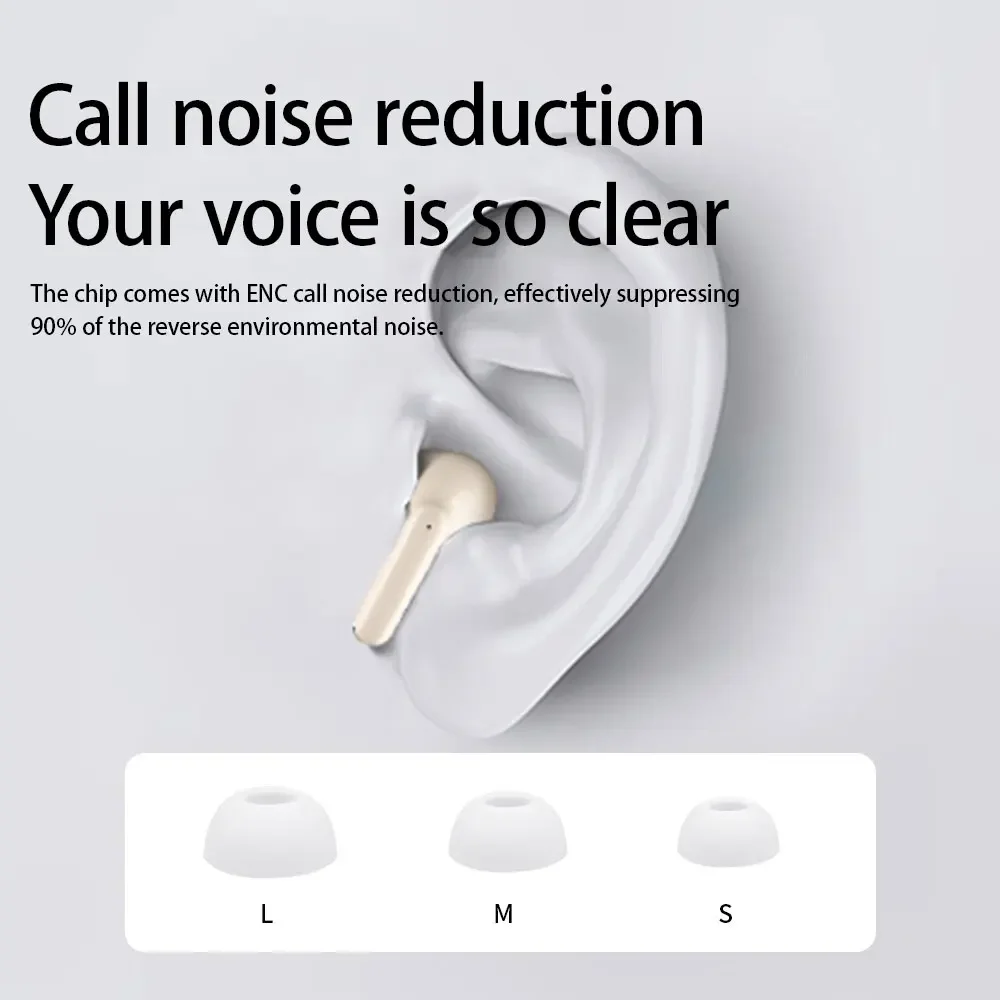 سماعات لينوفو ستيريو لاسلكية تعمل بالبلوتوث 5.3 داخل الأذن رياضية للحد من الضوضاء موسيقى جهير ثقيلة مع سماعات مساعد صوتي E30 #6