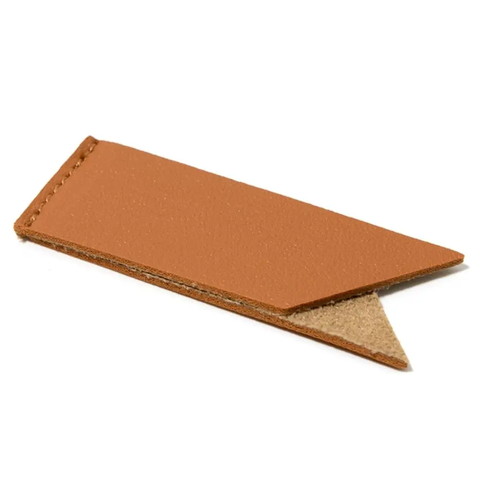 Reading Tool Vintage Leather Bookmark Individual Handmade Fold Bookmark Waterproof Multi-purpose PU Leather Label Lover