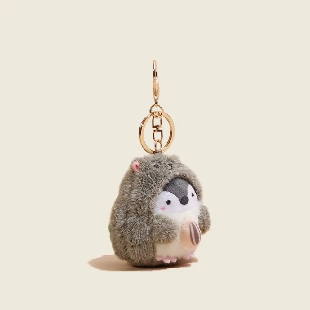 PP Cotton Penguin Bag Pendant Fluffy Collection Penguin Key Ring Cartoon Ornaments Penguin Keychain Birthday Xmas Gift