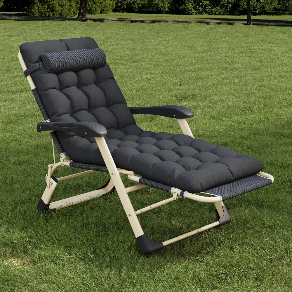 

Уличная портативная регулируемая стальная кушетка Teslin с мягкими подушками и подголовником