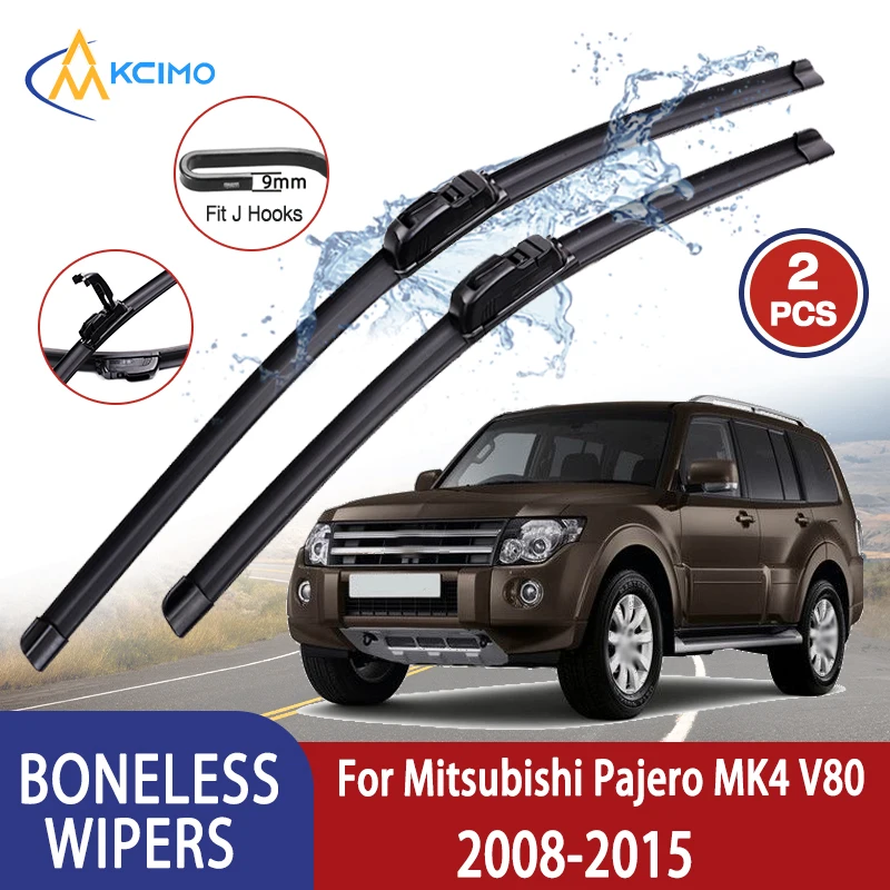 

Kcimo для Mitsubishi Pajero MK4 2008-2015, автомобильный дворник U-типа, мягкий резиновый бескостный дворник HD, тихий прочный автомобильный дворник 22 "+ 20"