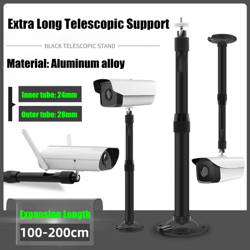 Projector Stand 360 Degree Adjustable Projector Hanger Holder Ceiling Mount Surveillance CCTV Camera Bracket 75-150cm 100-200cm