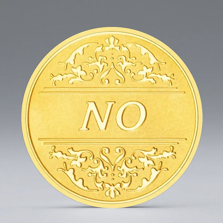 Yes or No Prediction Decision Coin Golden Plated Ouija All-Seeing Eye or Death Angel Gift Souvenir Coins