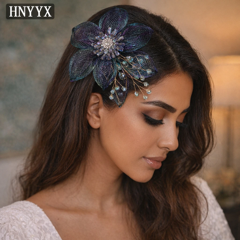 

YouLaPan Elegant Bridal Flower Hair Clip Paired With Rhinestones Suitable Banquets Dances Parties Hair Accessories YXA335