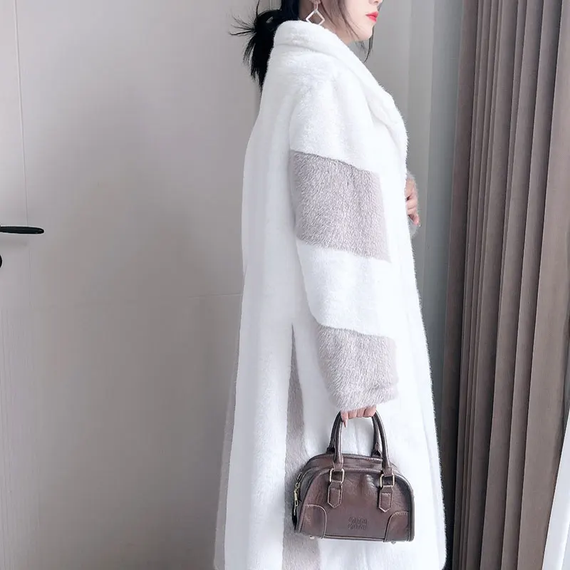 Fashion Trends Long Mink Faux Fur Coat Brown Winter Fuzzy Thick Warm Clothes for Women Iconic Vibe Cozy Outfit Maxi Overcoats