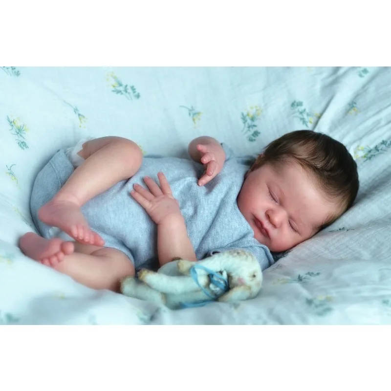 

19inch Sleeping Baby Max Already Painted Reborn Doll Kit with Body Cloth Unfinished DIY Doll Accessories
