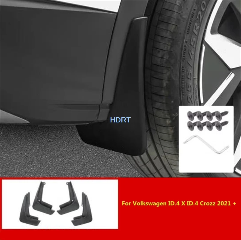 Car Styling Mud Flap Guard For Volkswagen ID.4 X ID.4 Crozz 2021 + Front Rear Fender Plate Splash Mudguard Exterior Accessories