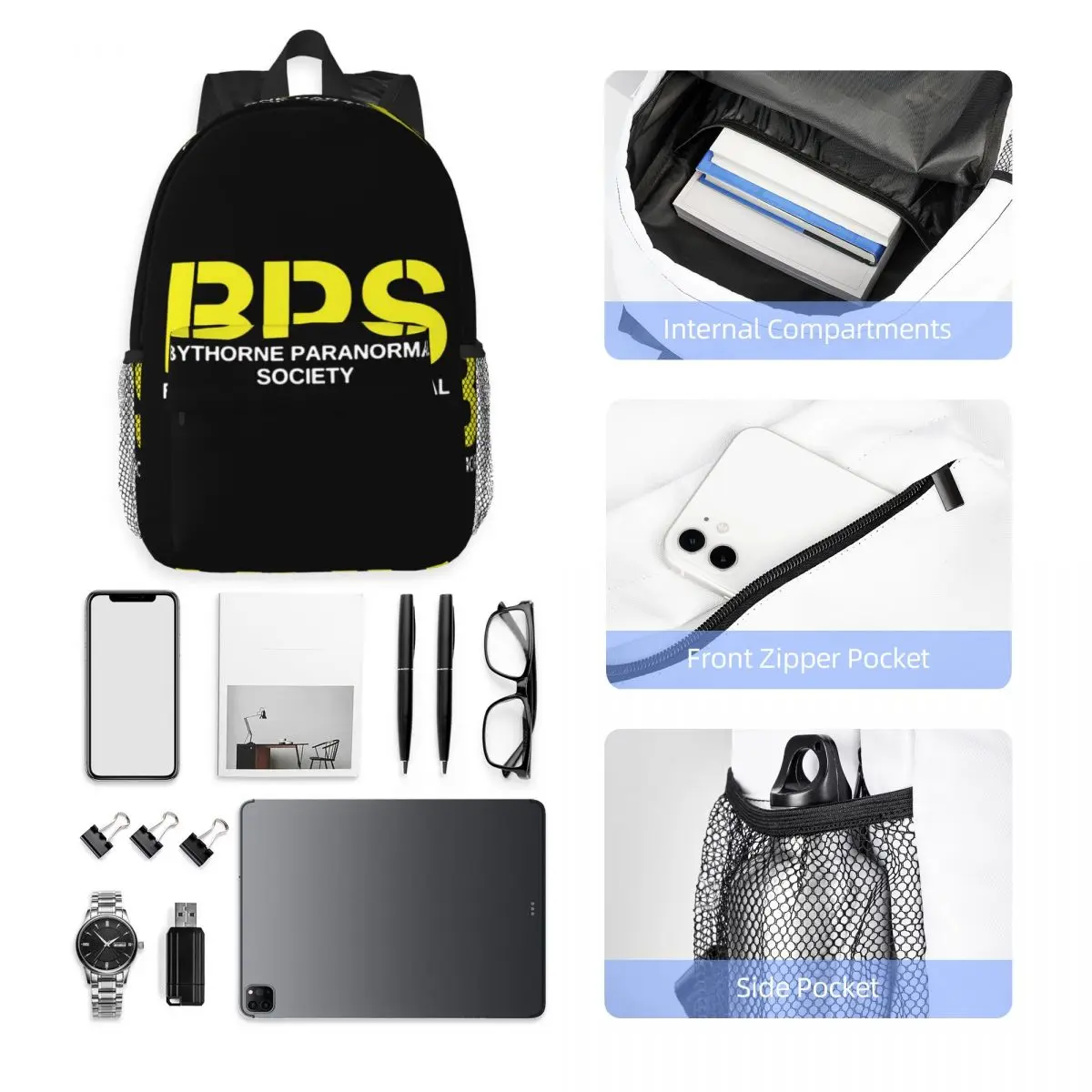 Mandela Catalogue Merch Mandela Catalogue Soc Backpack Hot Sale Daypack Large Capacity BookBag Shoulder Bags School Bag