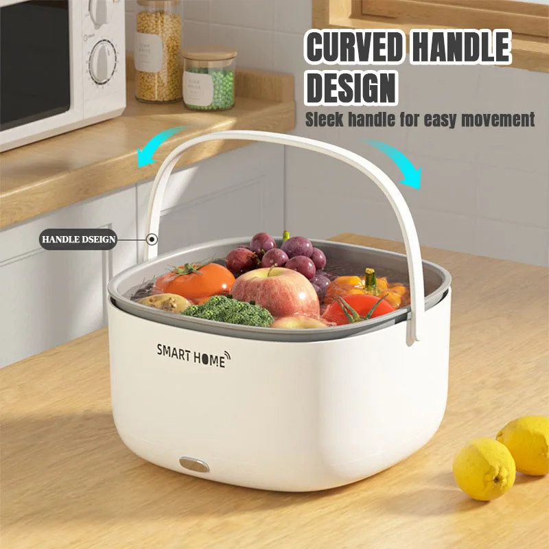 

Vegetable And Fruit Washing Machine Electric Fruit Dirt Cleaning Purifier Basket Food Remove Pesticide Residues Washer Kitchen