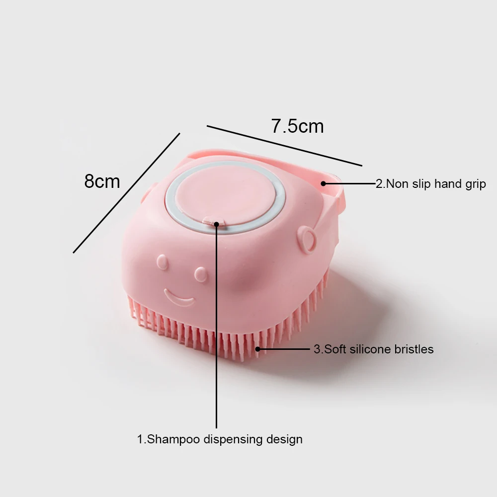 Dog Cat Cleaning Grooming Supplies Soft Safety Silicone Pet Shampoo Massager Bath Brush Shower Dispenser Tool Puppycat Washing