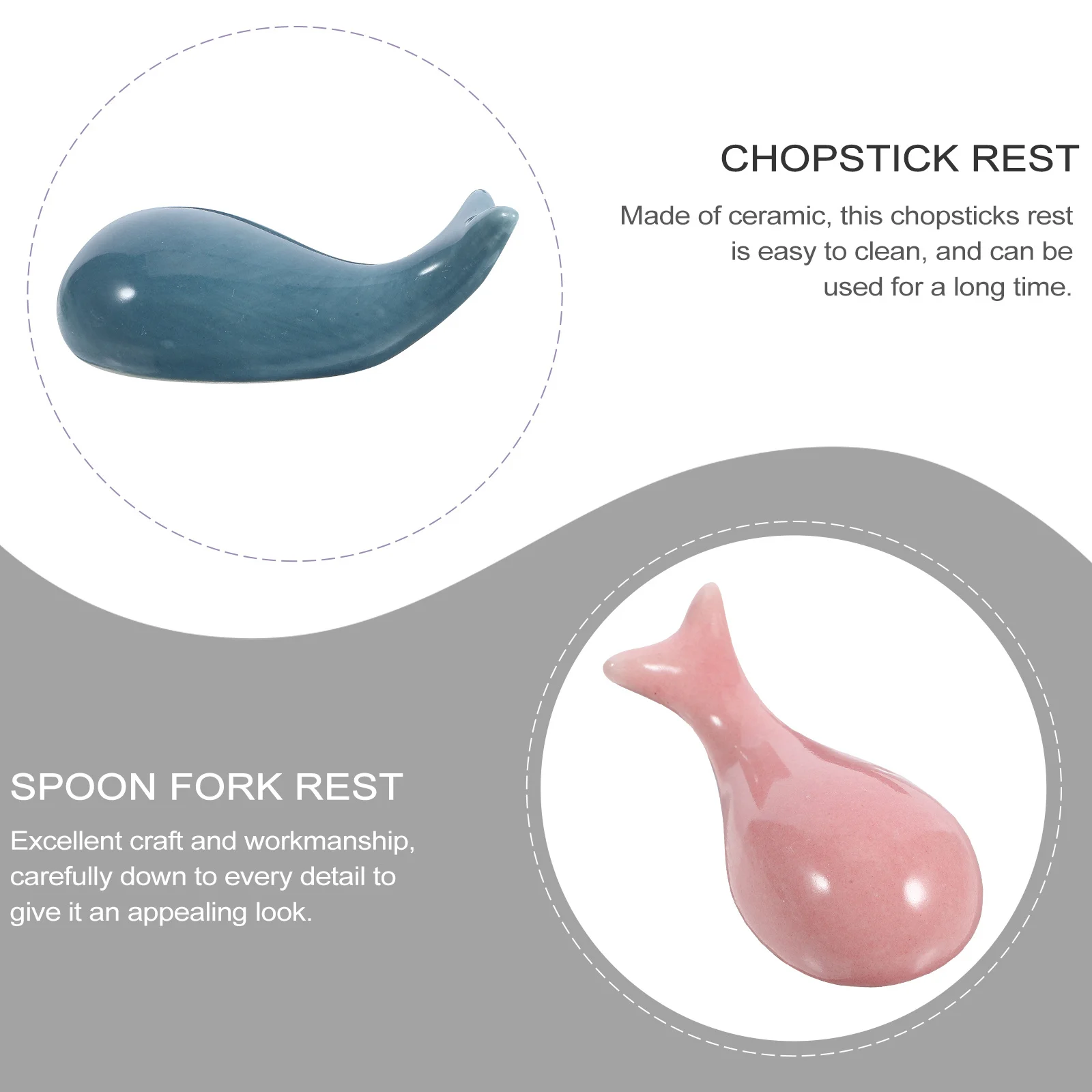 

4 Pcs Spoons Rests Holders Bbq Chopstick Whale Cutlery Stand Chopsticks Rack Cute